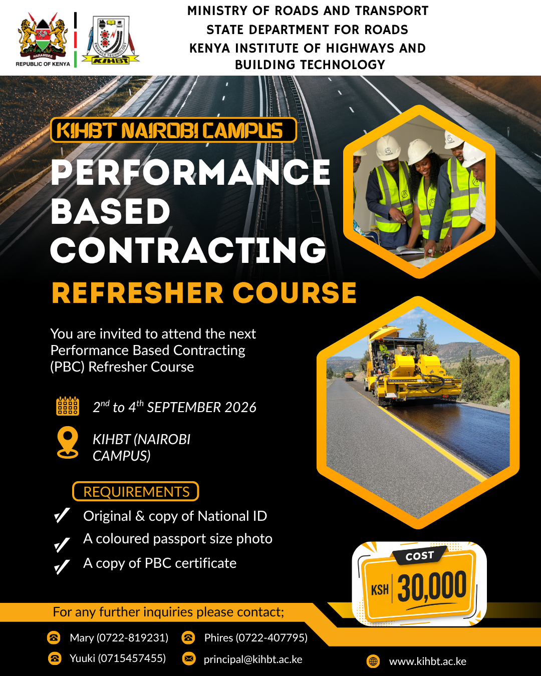 Performance Based Contracting Refresher Course — 2nd to 4th September 2026